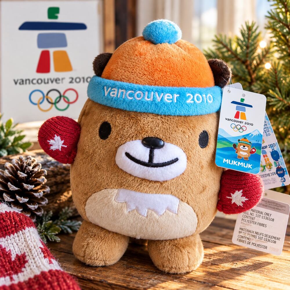 Vancouver 2010 Olympic Mascot Mukmuk Plush, 8", New With Tags, Official